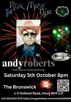 Andy Roberts Gig in Brighton oct24